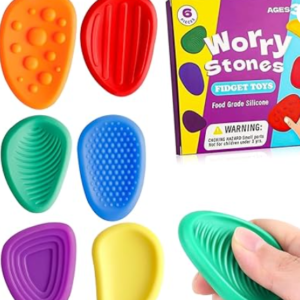 6 Jouet Sensoriel - Jouet Stones Sensoriel - Soft Silicone Stones - IdéAl pour Garder Les Mains OccupéEs